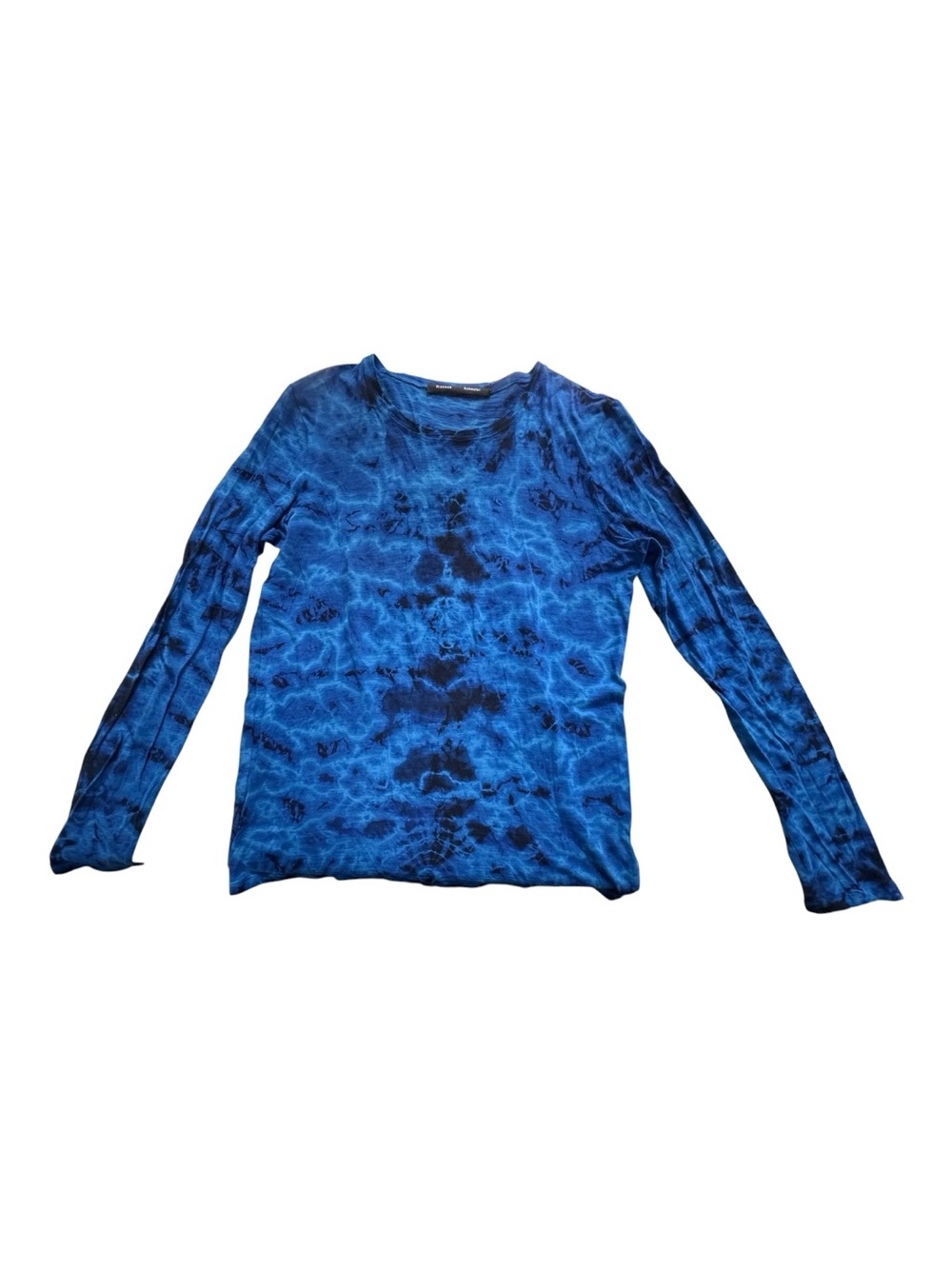 Proenza Schouler Blue Tie Dye Long Sleeve Top  Sz S